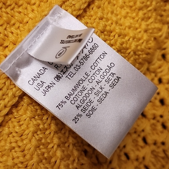 Escada Italy Silk Cotton Cardigan Stunning Yellow Size 38 US S - Picture 12 of 12